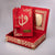 Kadife Kutulu Kur'an-ı Kerim (Kırmızı, Gold Süsleme)